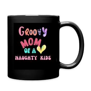 Groovy Mom - Full Colour Mug - black - Right