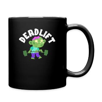 Zombie Deadlift Funny Gym Halloween - Full Colour Mug - black - Right