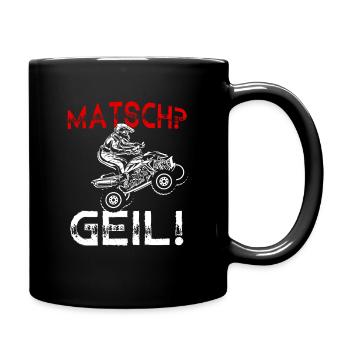 Quad Bike Biker Quad Zubehör Quad Matsch Geil Spru - Tasse einfarbig - Schwarz - Rechts