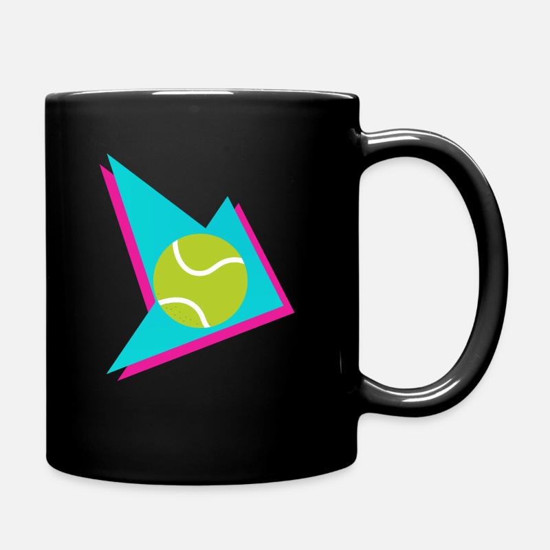 80s tennis Shirt - Tasse einfarbig - Schwarz