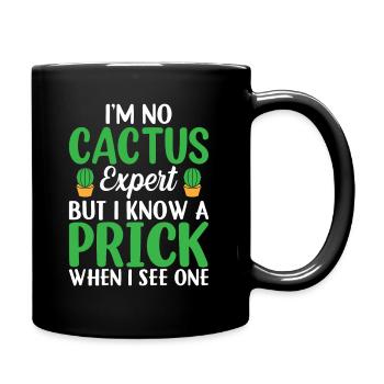 Ich Bin Kein Kakteenexperte - Lustiger Kaktus - Tasse einfarbig - Schwarz - Rechts