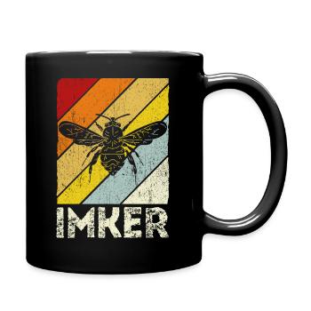 Imker Imkerei Bienenzucht Bienen - Tasse einfarbig - Schwarz - Rechts