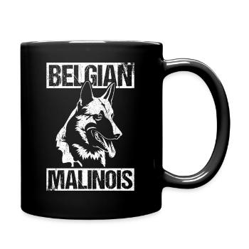 Belgian Malinois Hundefan Geschenk Hunde Hundespor - Tasse einfarbig - Schwarz - Rechts