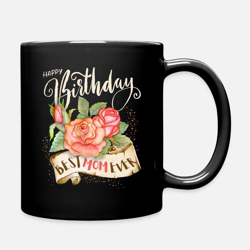 Joyeux anniversaire, Anniversaire Maman-Maman, Maman-Mère - Mug uni - noir