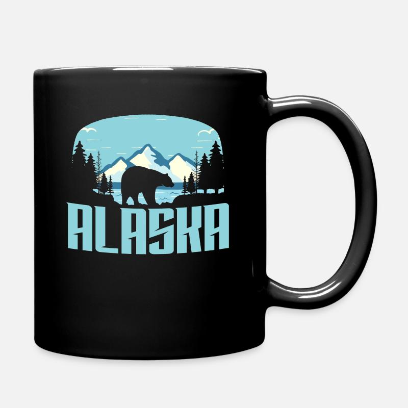 Montagnes de la forêt de l’Alaska - Mug uni - noir