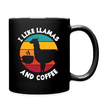 Lama Coffee - Full Colour Mug - black - Right