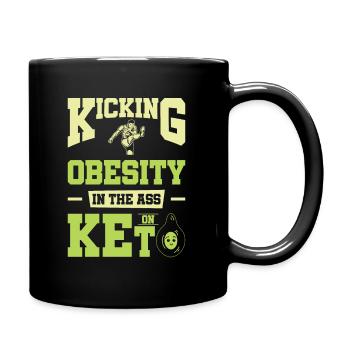 Keto-Diät Ketogene Ernährung Diätassistent - Tasse einfarbig - Schwarz - Rechts