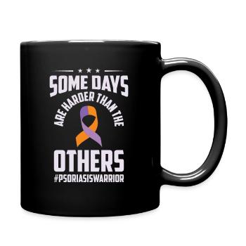 Psoriasis Warrior Some Days are Harder Awareness - Full Colour Mug - black - Right