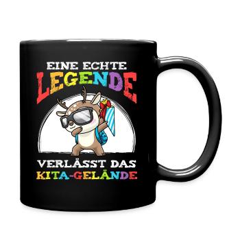 Schulkind Einschulung Reh - Tasse einfarbig - Schwarz - Rechts