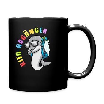 Kita Abgänger Schultüte Delfin Kindergarten - Tasse einfarbig - Schwarz - Rechts