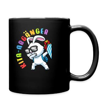 Kita Abgänger Schultüte Hase Kindergarten - Tasse einfarbig - Schwarz - Rechts