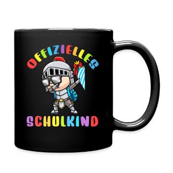 Schulkind Einschulung Ritter - Tasse einfarbig - Schwarz - Rechts