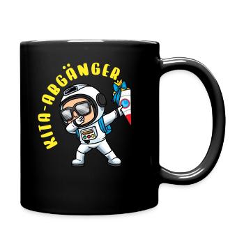 Kita Abgänger Schultüte Astronaut Kindergarten - Tasse einfarbig - Schwarz - Rechts