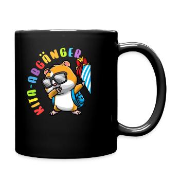 Kita Abgänger Schultüte Hamster Kindergarten - Tasse einfarbig - Schwarz - Rechts