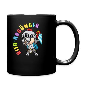 Kita Abgänger Schultüte Ritter Kindergarten - Tasse einfarbig - Schwarz - Rechts