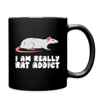 Ich Bin Wirklich Rattenabhängig - Tasse einfarbig - Schwarz - Rechts