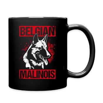 Belgian Malinois Hundefan Geschenk Hunde Hundespor - Tasse einfarbig - Schwarz - Rechts
