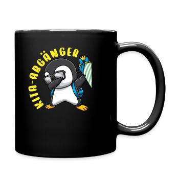 Kita Abgänger Schultüte Pinguin Kindergarten - Tasse einfarbig - Schwarz - Rechts