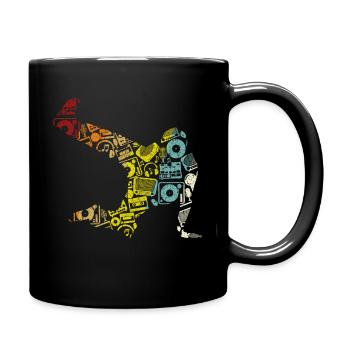 Breakdance Sillhouette Street Dance Breakdance Ges - Tasse einfarbig - Schwarz - Rechts
