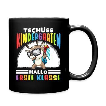 Schulkind Einschulung Reh - Tasse einfarbig - Schwarz - Rechts