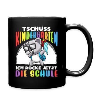 Schulkind Einschulung Koala - Tasse einfarbig - Schwarz - Rechts