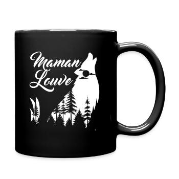 Maman louve 4 - Mug uni - noir - Droite