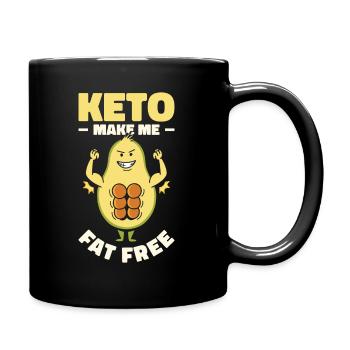 Keto Ernährungsberater Diät Ketogene Ernährung - Tasse einfarbig - Schwarz - Rechts