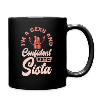 Keto Diet Sexy Self-Confident Régime cétogène - Mug uni - noir - Droite