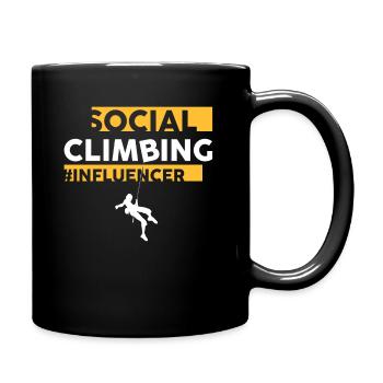 Social Media Influencer Social Climbing Meme - Full Colour Mug - black - Right