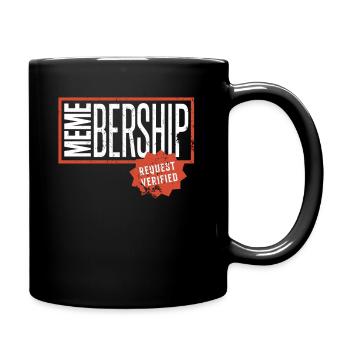Social Media Meme Membership Request - Full Colour Mug - black - Right