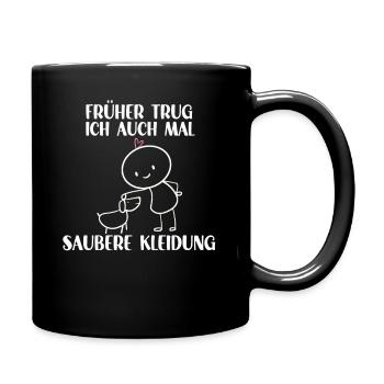 Niedliches Hundespruch Strichmännchen Outfit Hunde - Tasse einfarbig - Schwarz - Rechts