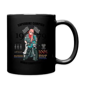 young Biker Girl - Tasse einfarbig - Schwarz - Rechts