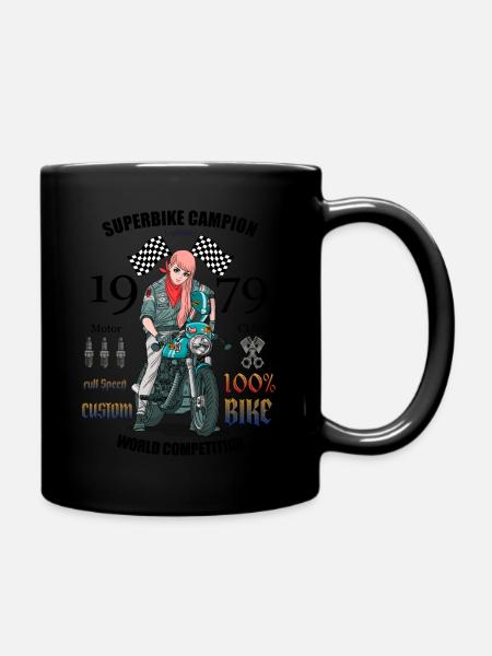 young Biker Girl - Tasse einfarbig - Schwarz
