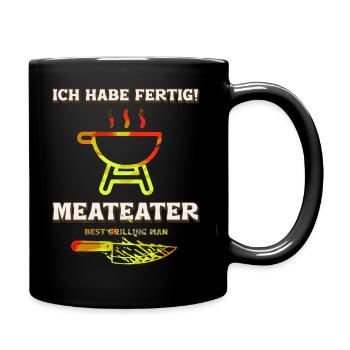 ich habe fertig - Tasse einfarbig - Schwarz - Rechts