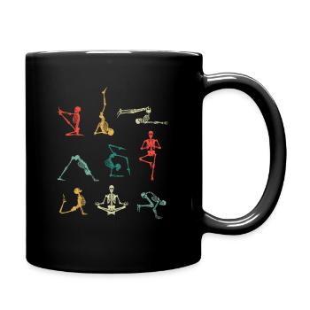 Funny Halloween Party Meditator Fan Scary Yoga - Full Colour Mug - black - Right