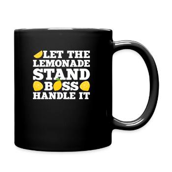 Let The Lemonade Stand Boss Handle It, Lemonade Stand - Full Colour Mug - black - Right