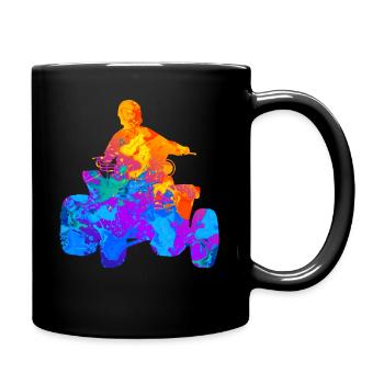 Quad Quad Ride Atv Offroad Gift - Full Colour Mug - black - Right