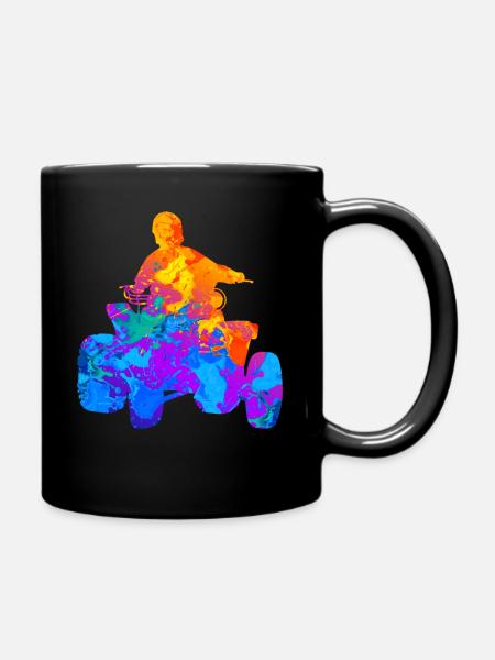 Quad Quad Ride Atv Offroad Cadeau - Mug uni - noir