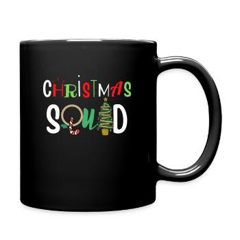 Mignon équipe de Noël Drôle Arbre de Noël Match de famille - Mug uni - noir - Droite
