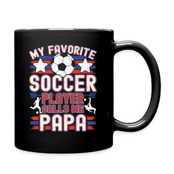 Soccer Papa Father Soccer Papa Soccer Player - Full Colour Mug - black - Right