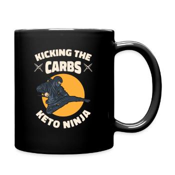 Keto Ninja Diet Ketogenic Food Ninja Lovers - Full Colour Mug - black - Right