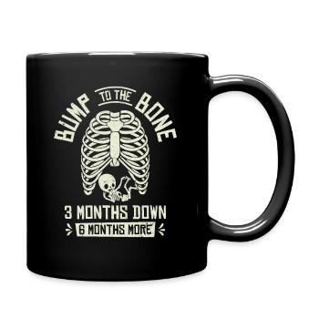 Pregnancy Halloween Bump To The Bone Maternity - Full Colour Mug - black - Right