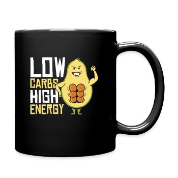 Keto-Diätassistent Low Carb Lebensmittel - Tasse einfarbig - Schwarz - Rechts