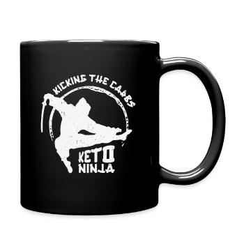 Keto Ninja Diet Ketogenic Food Ninja Lovers - Full Colour Mug - black - Right
