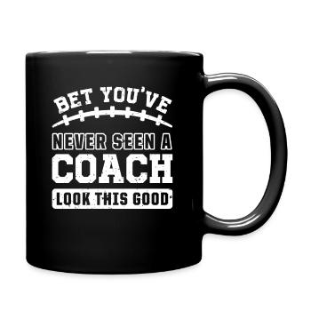 Football Funny Coach Good Looking Shirt Sports - Full Colour Mug - black - Right