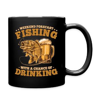 Prévisions de pêche et de consommation d’alcool pour la fin de semaine des pêcheurs - Mug uni - noir - Droite