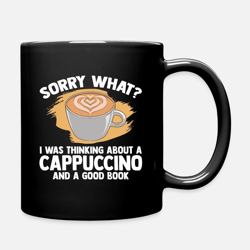 Cappuccino et un bon livre - Mug uni - noir