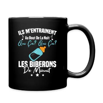 Qui ça qui ça Les biberons de minuit Humour Cadeau - Mug uni - noir - Droite