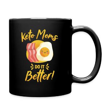 Keto Mom Ernährungsberaterin Ketogenes Essen - Tasse einfarbig - Schwarz - Rechts