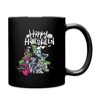 Halloween - Gruselig Schön - Happy Halloween - Tasse einfarbig - Schwarz - Rechts